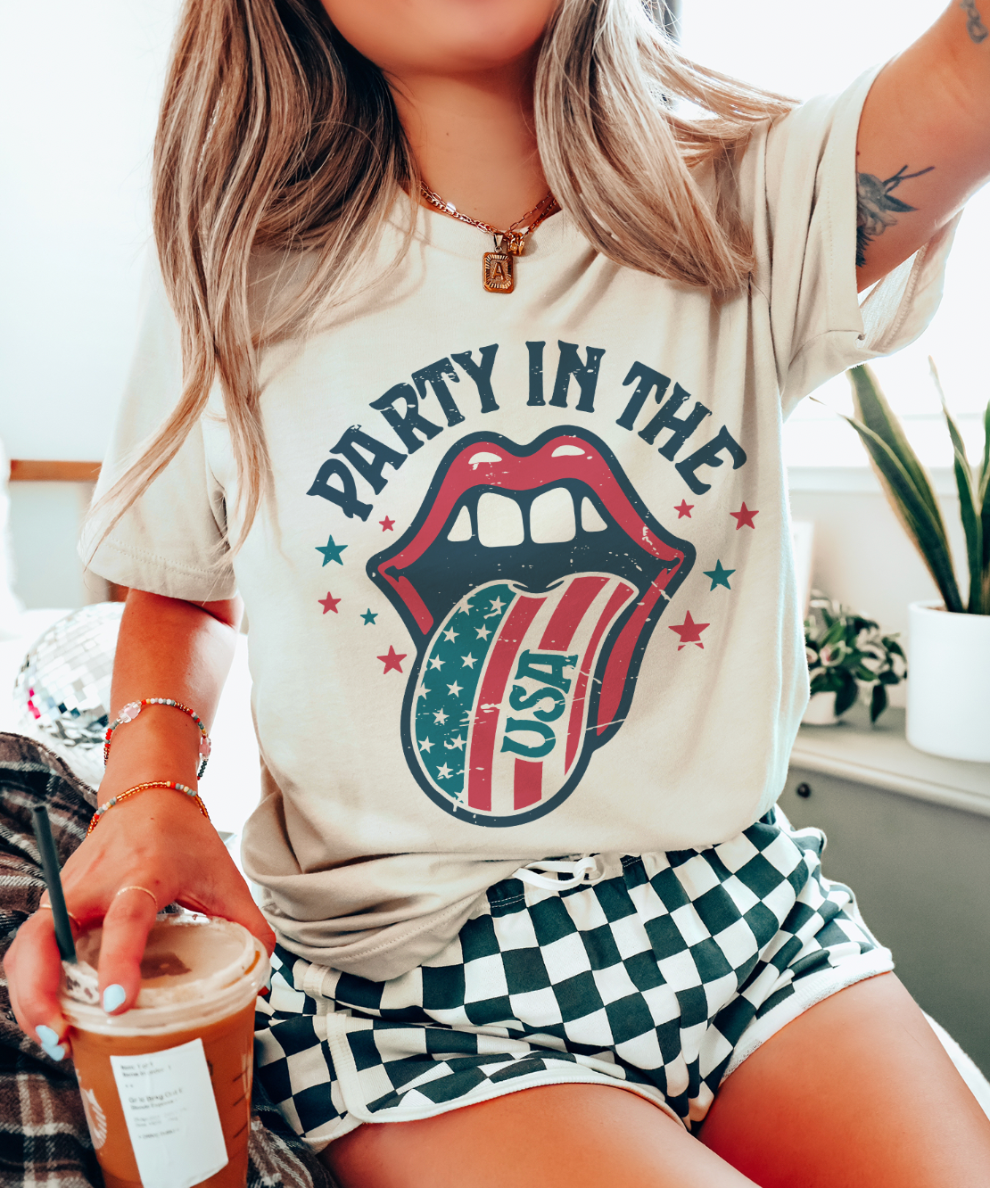Party in the USA - Cream Tee Unisex T-shirt, Sweatshirt, Hoodie, Long Sleeve Tee - T-Shirt, Sweatshirt, Hoodie