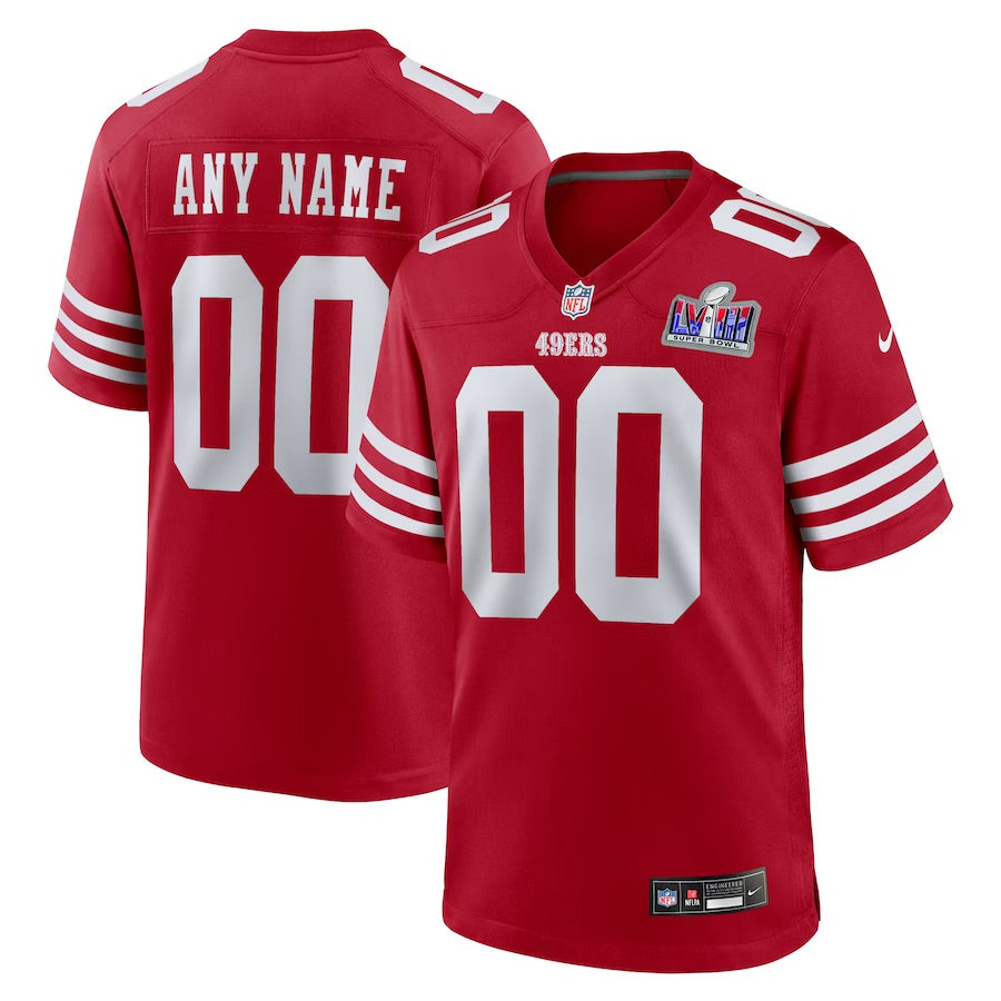 Custom San Francisco 49ers Super Bowl 2024 Jersey football jersey product view 2