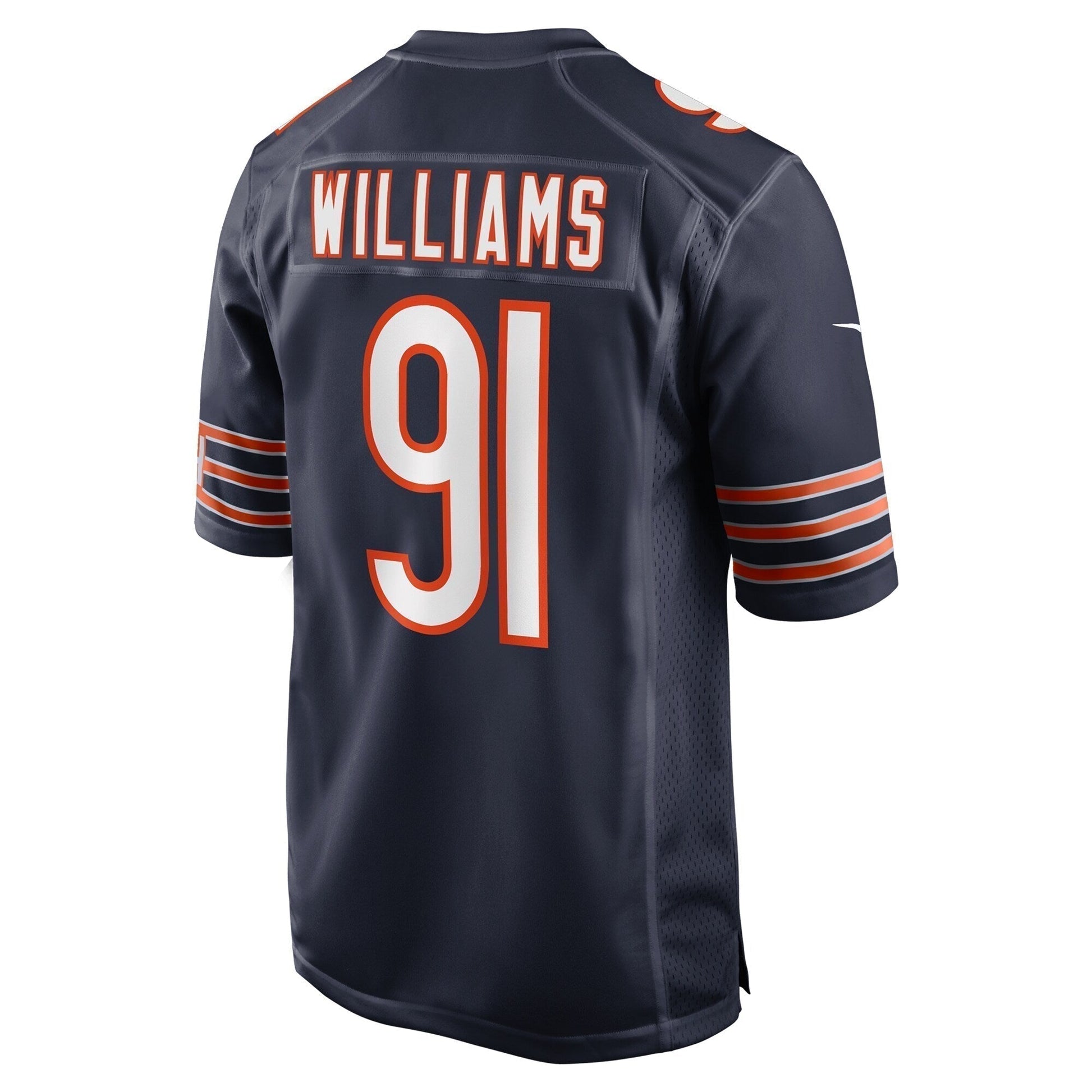 Chris Williams Chicago Bears Game Jersey - Navy football jersey product view 3