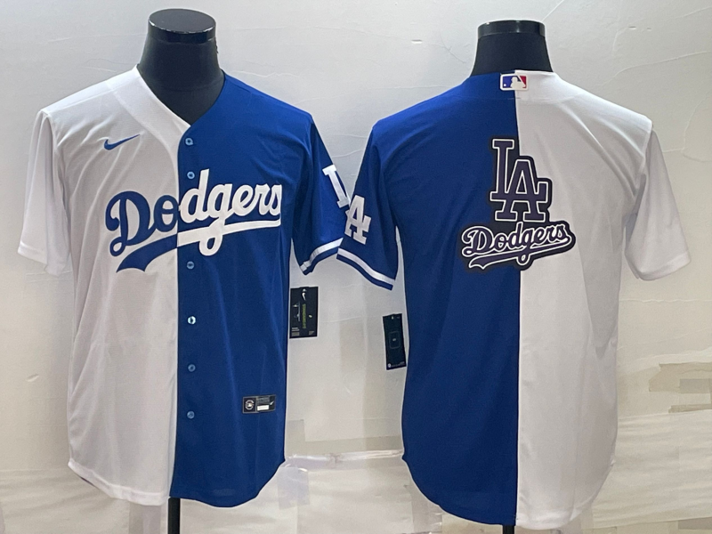 Men's Los Angeles Dodgers White/Blue Replica Player Jersey baseball jersey product view 1