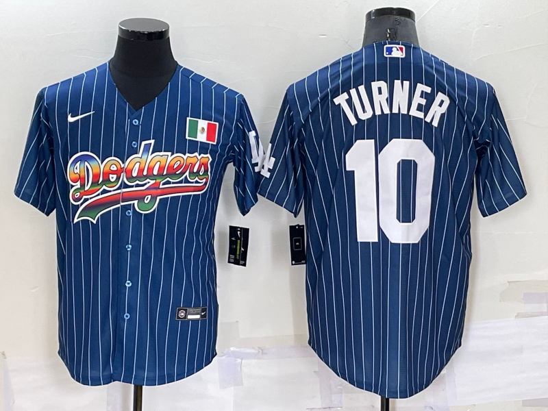 Men's Los Angeles Dodgers Justin Turner #10 Blue Authentic Game Jersey1 baseball jersey product view 1