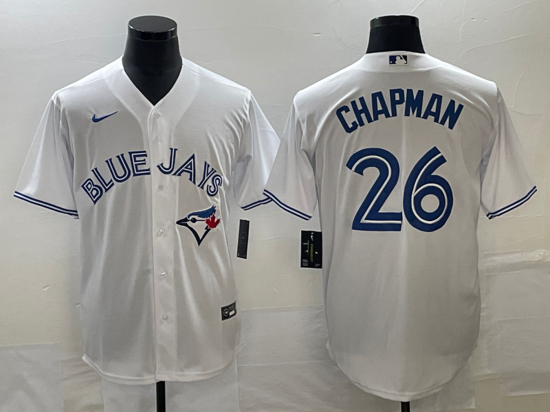 Men's Toronto Blue Jays Matt Chapman #26 White Replica Player Jersey baseball jersey product view 1