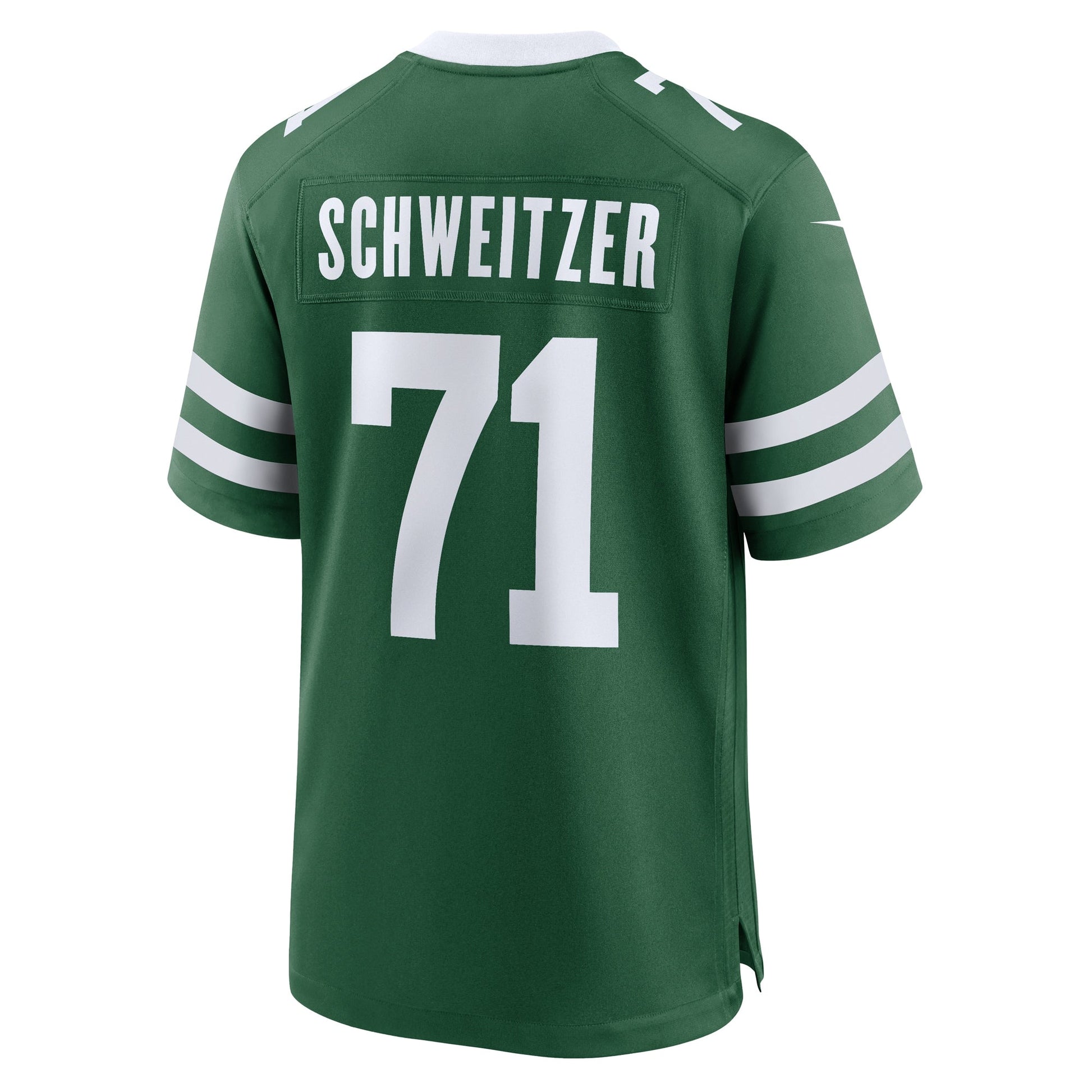 Wes Schweitzer New York Jets Team Game Jersey - Legacy Green football jersey product view 3