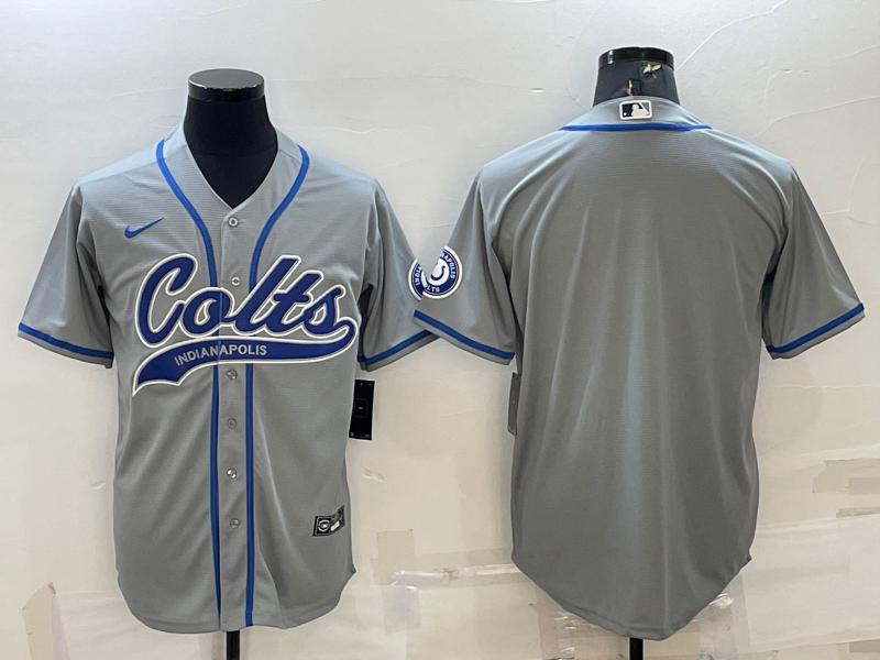 Men's Indianapolis Colts Gray Blank Jersey football jersey product view 1