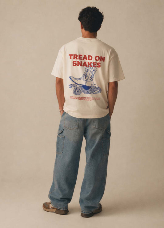 "Tread On Snakes" Comfort Colors Tee || Ivory Unisex T-shirt, Sweatshirt, Hoodie, Long Sleeve Tee - T-Shirt, Sweatshirt, Hoodie