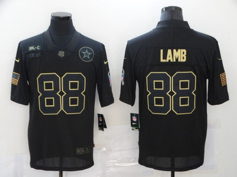 Men's Dallas Cowboys #88 CeeDee Lamb Black Player Game Jersey1 football jersey product view 1