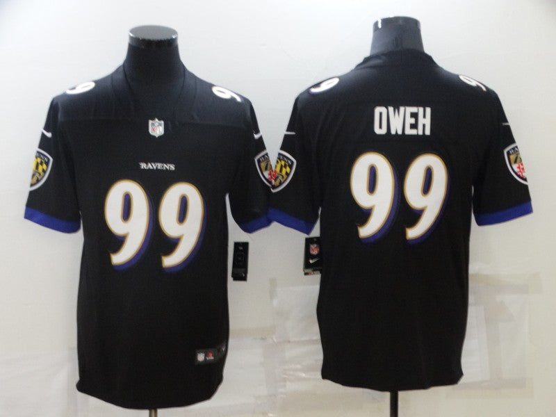 Men's Baltimore Ravens Odafe Oweh #99 Black Game Jersey1 football jersey product view 1