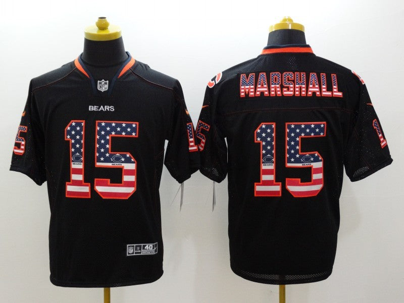 Men's Chicago Bears Brandon Marshall #15 Black Game Jersey1 football jersey product view 1