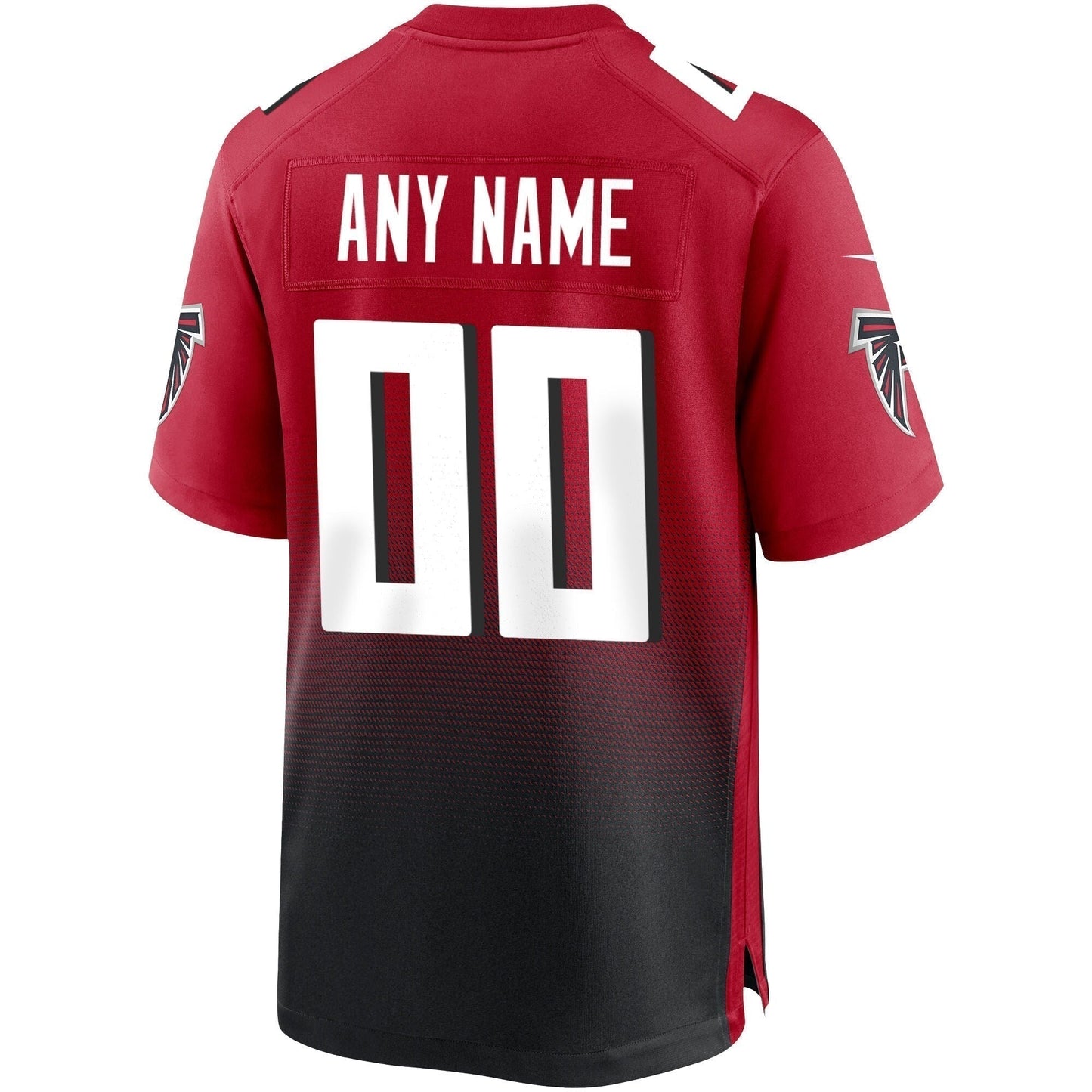 Atlanta Falcons Alternate Custom Game Jersey - Red football jersey product view 3