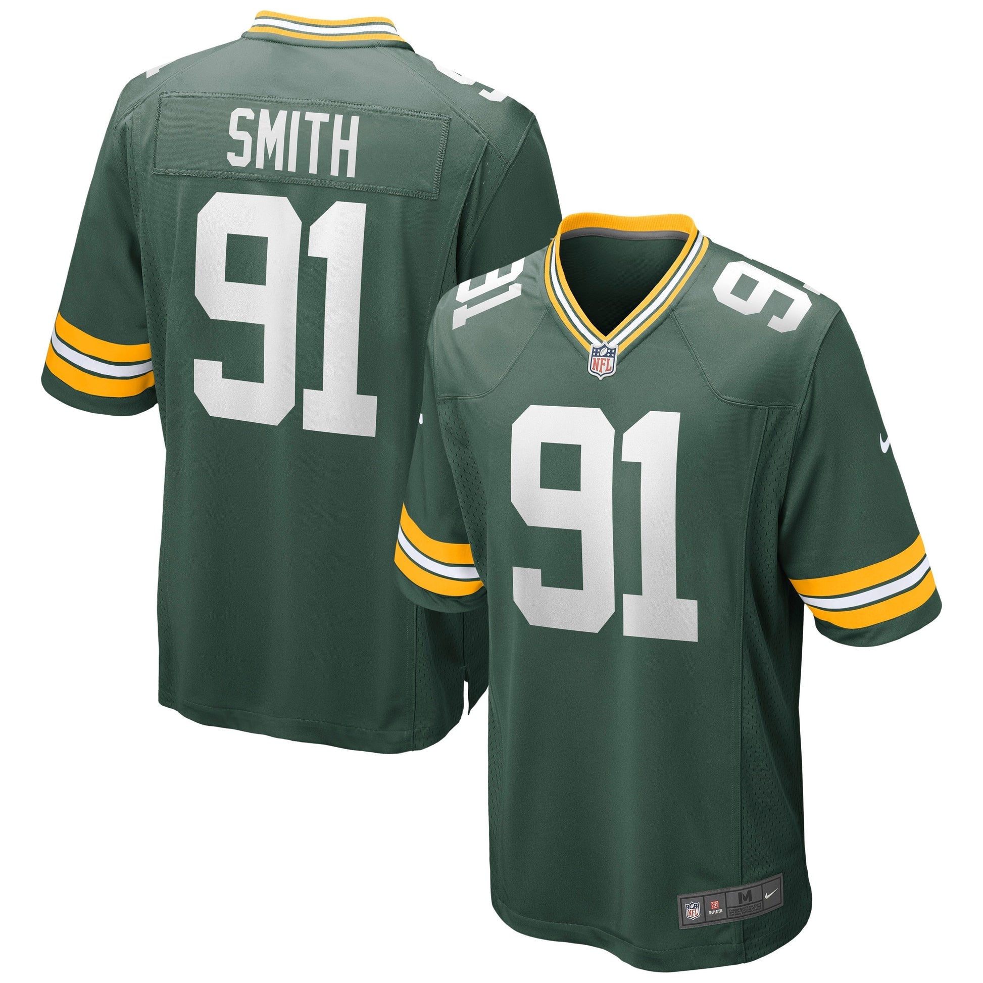 Preston Smith Green Bay Packers Game Jersey - Green football jersey product view 1