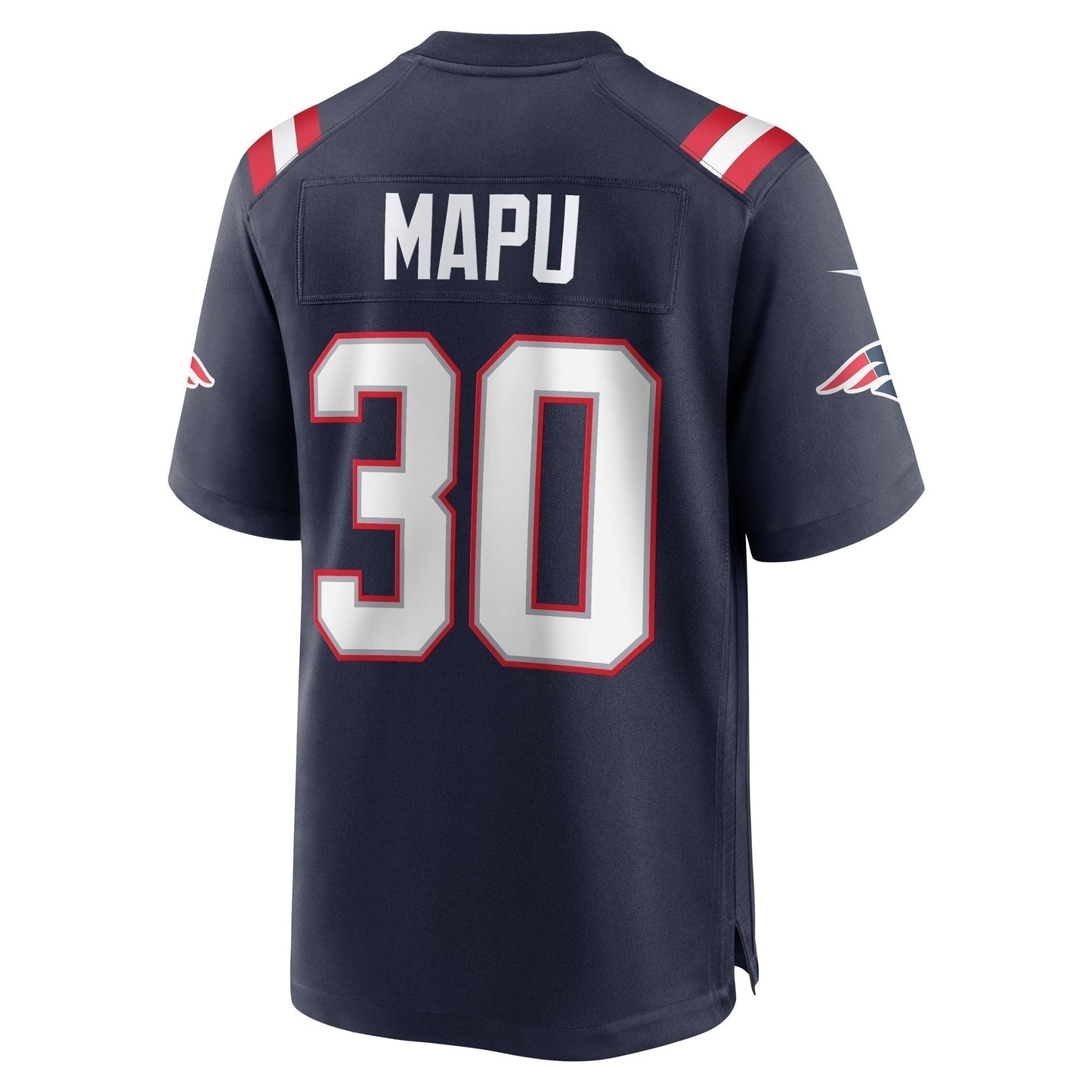 Marte Mapu New England Patriots Team Game Jersey - Navy football jersey product view 3