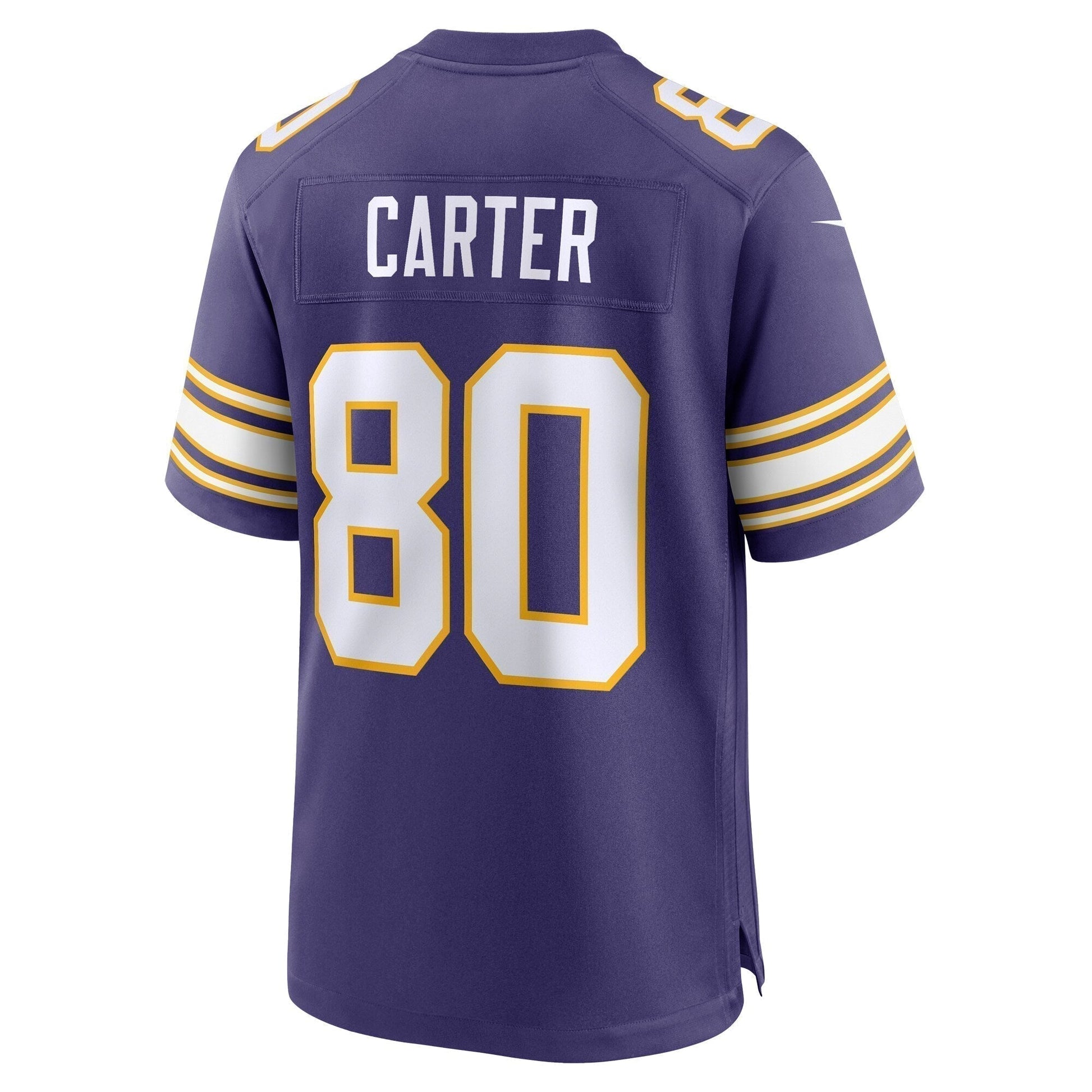 Cris Carter Minnesota Vikings Classic Retired Game Jersey - Purple football jersey product view 3