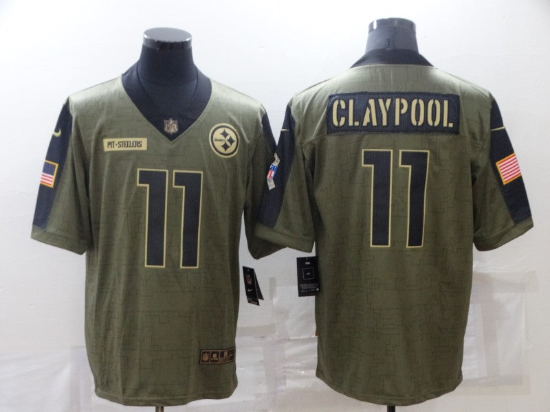 Men's Pittsburgh Steelers Chase Claypool Brown Game Jersey football jersey product view 1