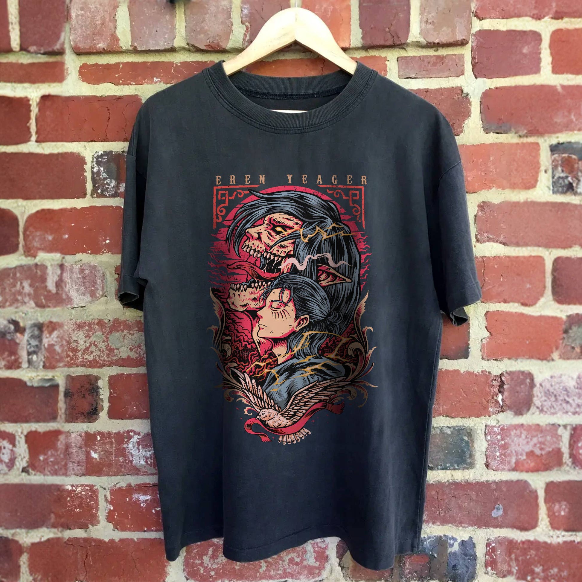 Eren Yeager Shirt - Attack On Titan Anime Manga Tee Unisex T-shirt, Sweatshirt, Hoodie, Long Sleeve Tee - T-Shirt, Sweatshirt, Hoodie