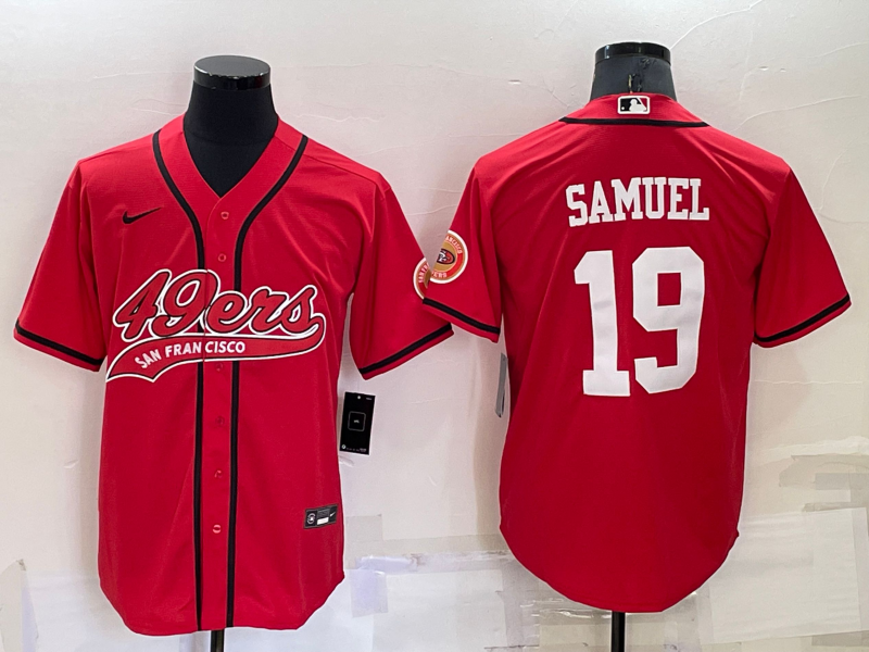 Men's San Francisco 49ers Deebo Samuel Red Game Jersey Joint Edition football jersey product view 1