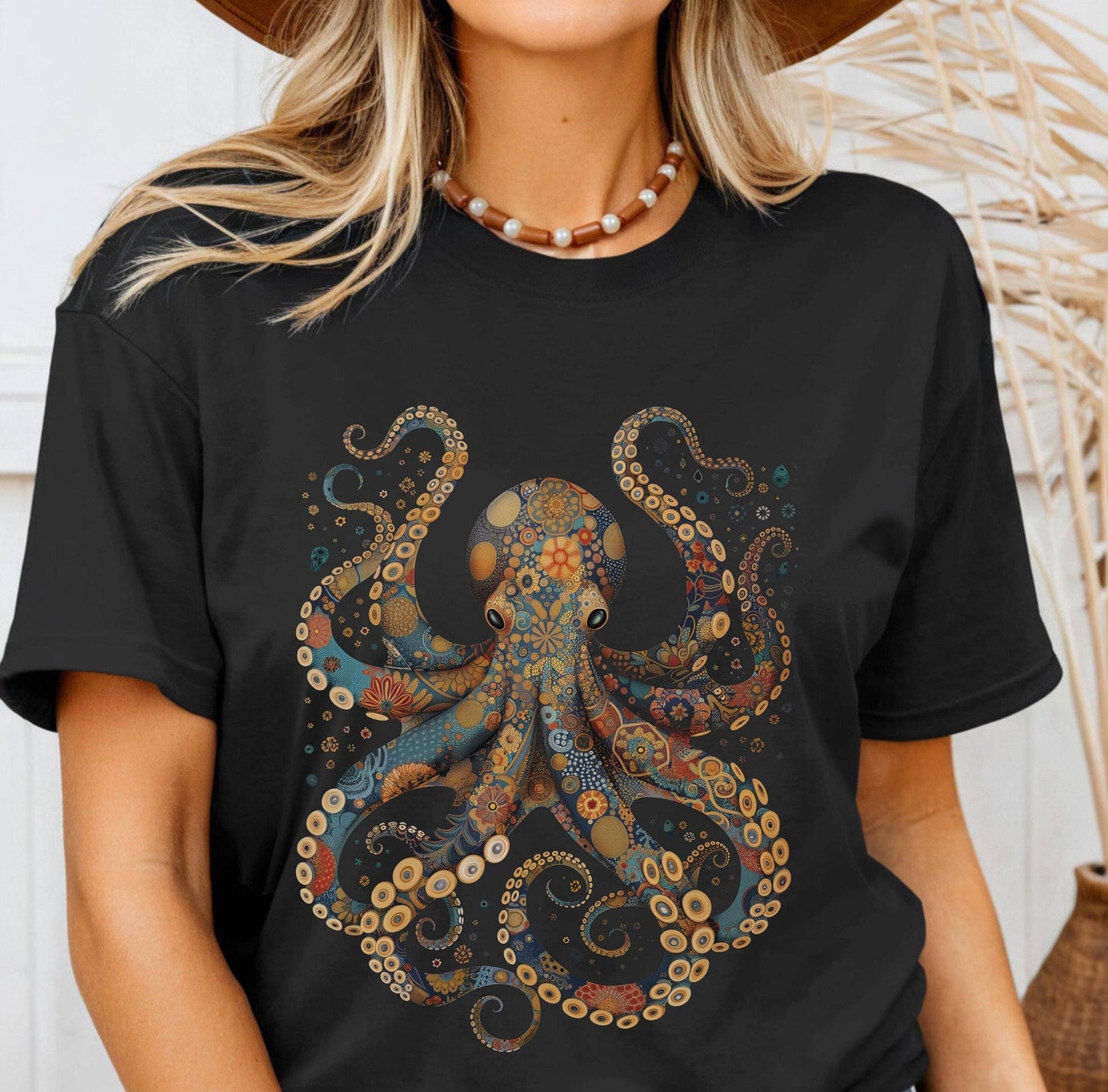 Octopus Shirt Vintage Floral Scuba Diving Ocean Tee Unisex T-shirt, Sweatshirt, Hoodie, Long Sleeve Tee - T-Shirt, Sweatshirt, Hoodie