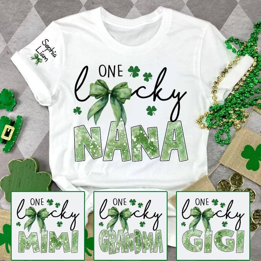One Lucky Nana Shamrock St Patrick's Day Gift Unisex T-shirt, Sweatshirt, Hoodie, Long Sleeve Tee - T-Shirt, Sweatshirt, Hoodie