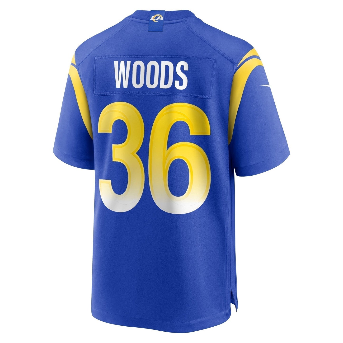 Charles Woods Los Angeles Rams Game Jersey - Royal football jersey product view 3