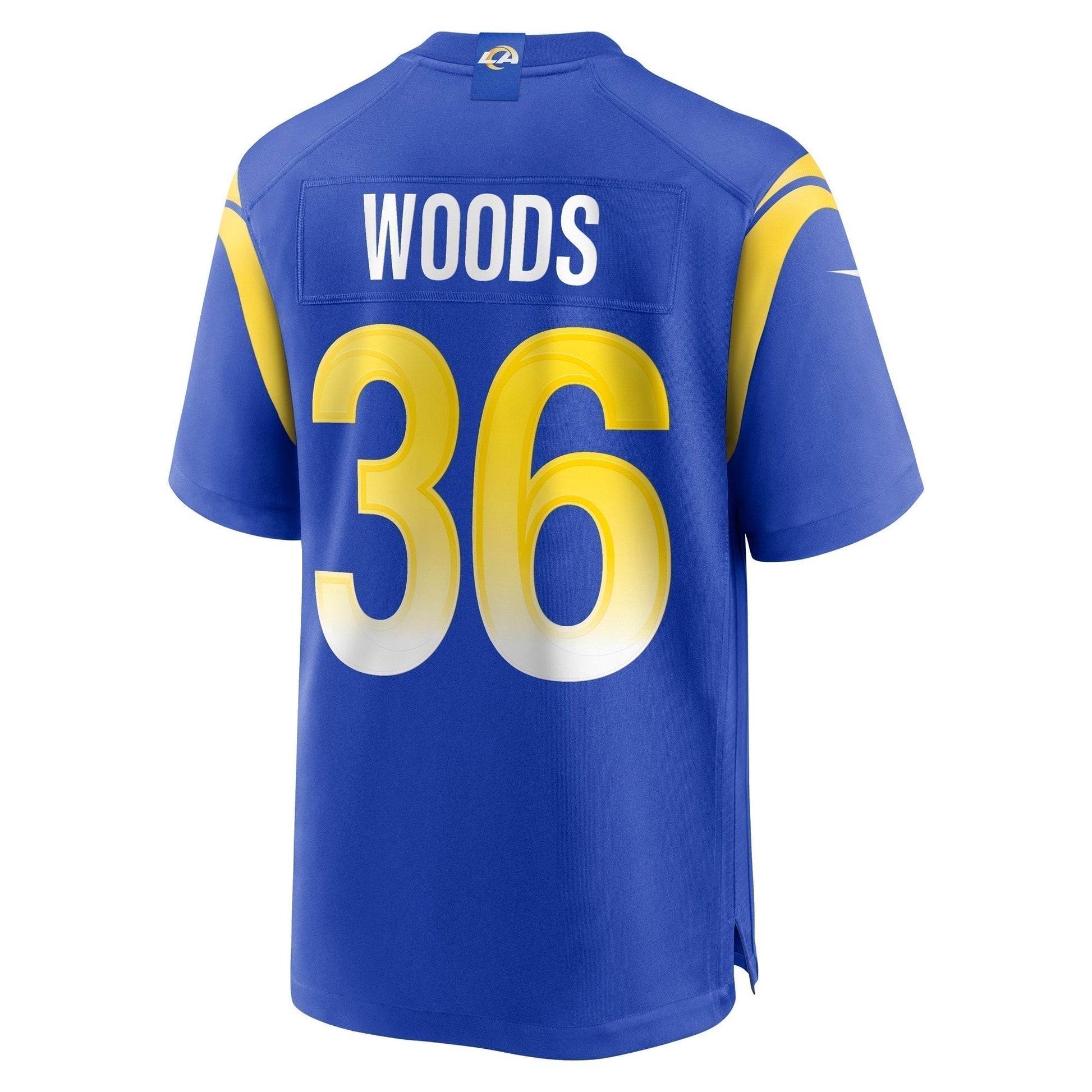 Charles Woods Los Angeles Rams Game Jersey - Royal football jersey product view 3