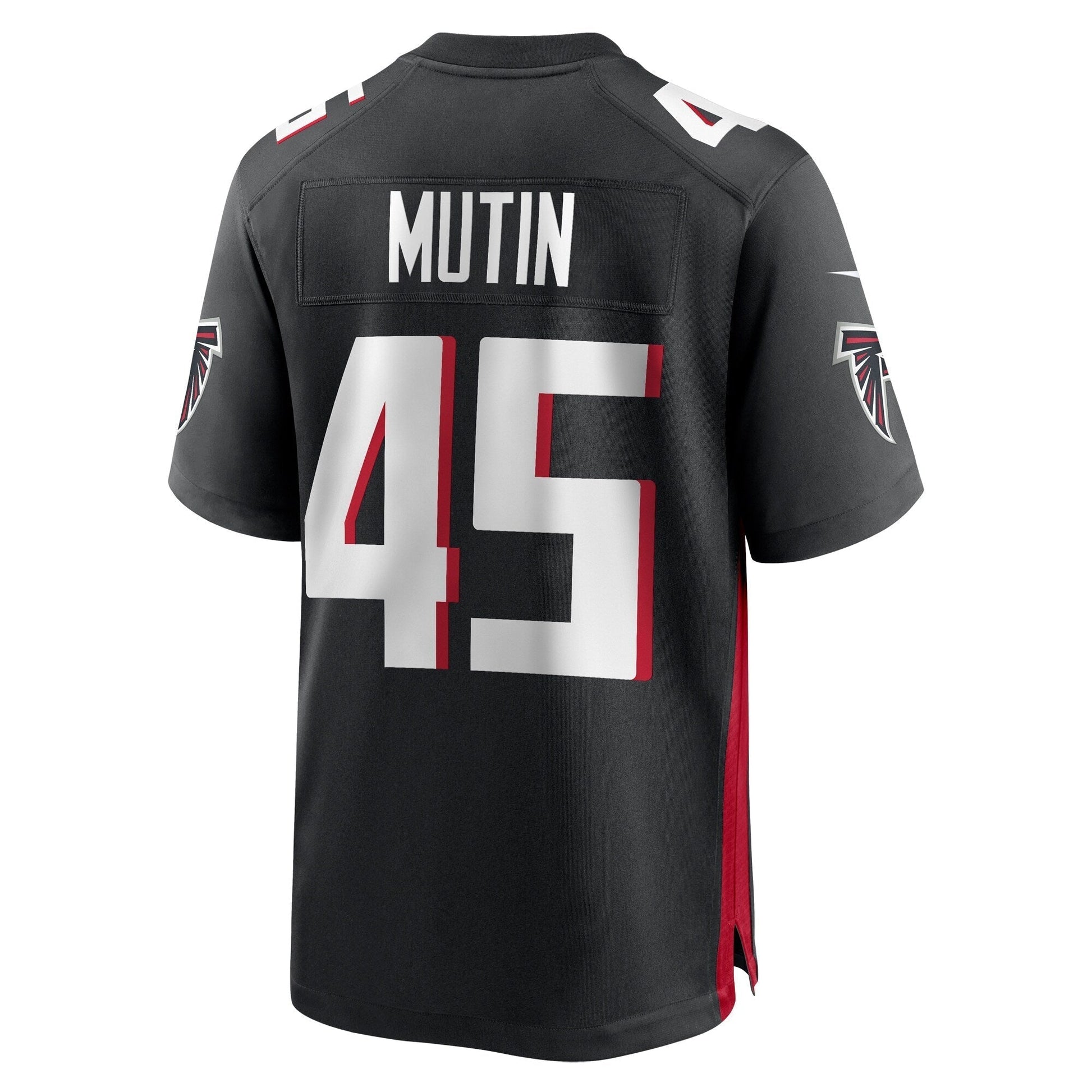Donavan Mutin Atlanta Falcons Game Jersey - Black football jersey product view 3