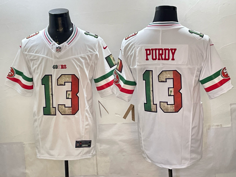 Men's San Francisco 49ers Brock Purdy White Game Jersey football jersey product view 1