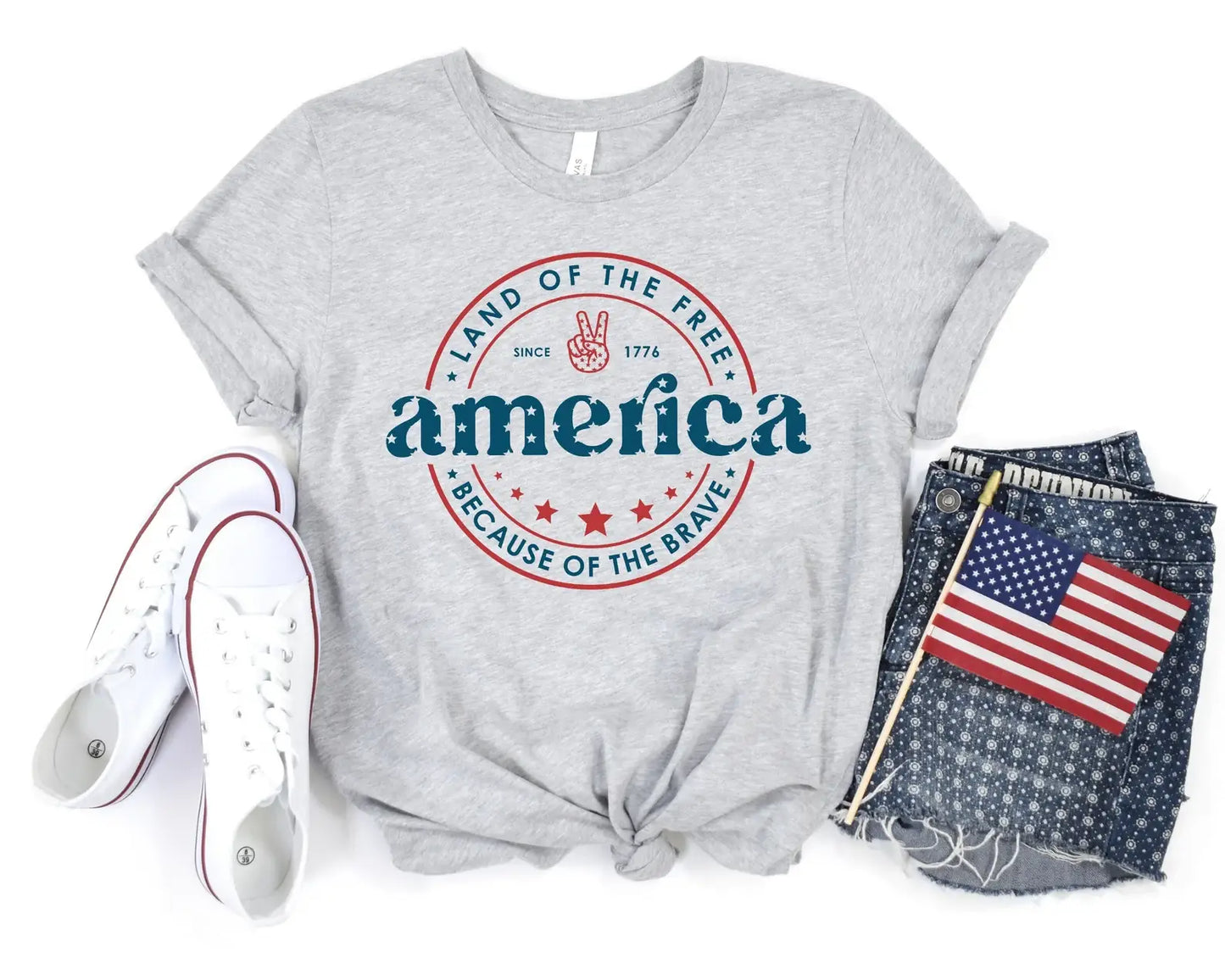 America - Land of the Free Home of the Brave T-Shirt Unisex T-shirt, Sweatshirt, Hoodie, Long Sleeve Tee - T-Shirt, Sweatshirt, Hoodie
