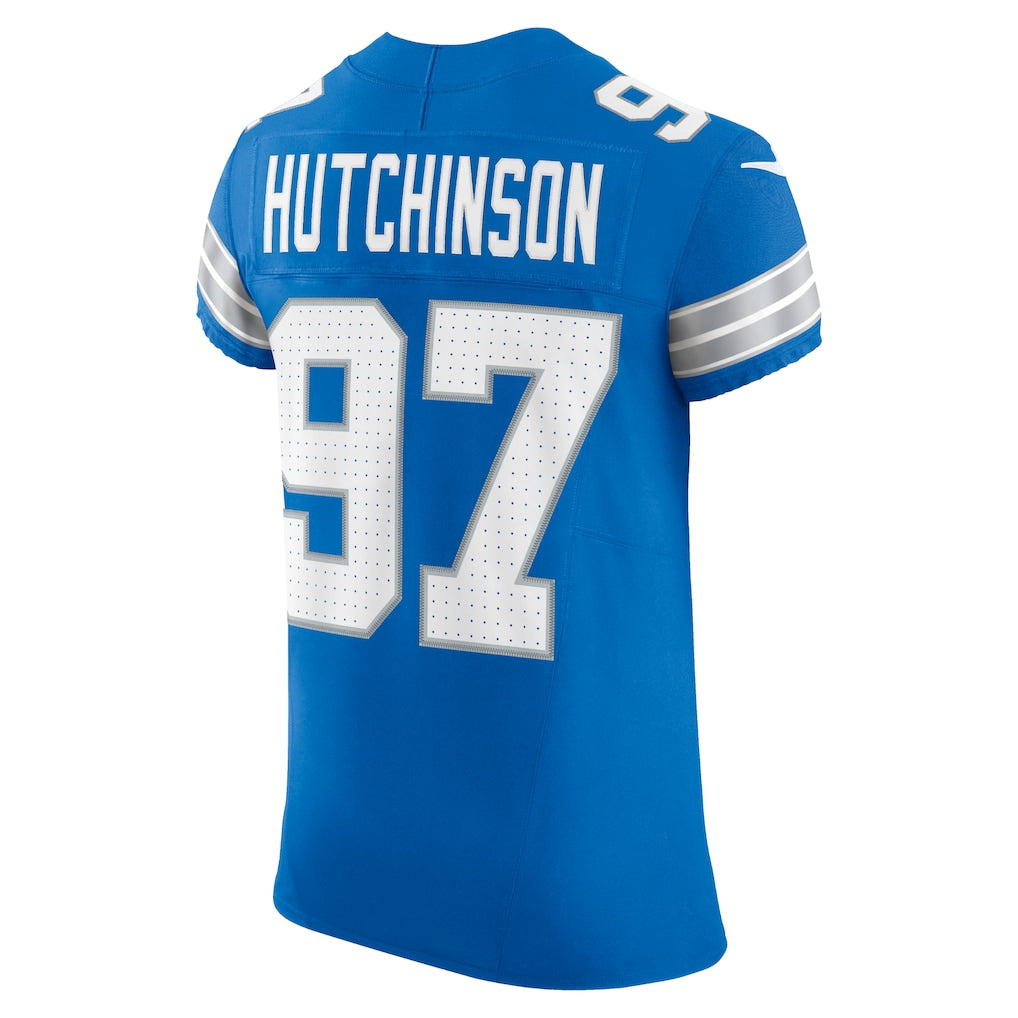 D.Lions #97 Aidan Hutchinson Blue Vapor F.U.S.E. Elite Jersey football jersey product view 1