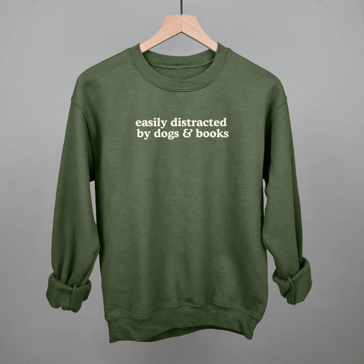 Easily Distracted By Dogs & Books Unisex T-shirt, Sweatshirt, Hoodie, Long Sleeve Tee - T-Shirt, Sweatshirt, Hoodie
