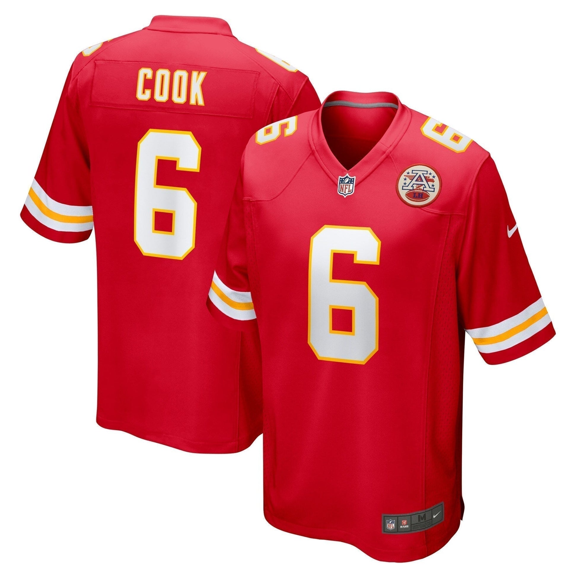 Bryan Cook Kansas City Chiefs Game Jersey - Red football jersey product view 1