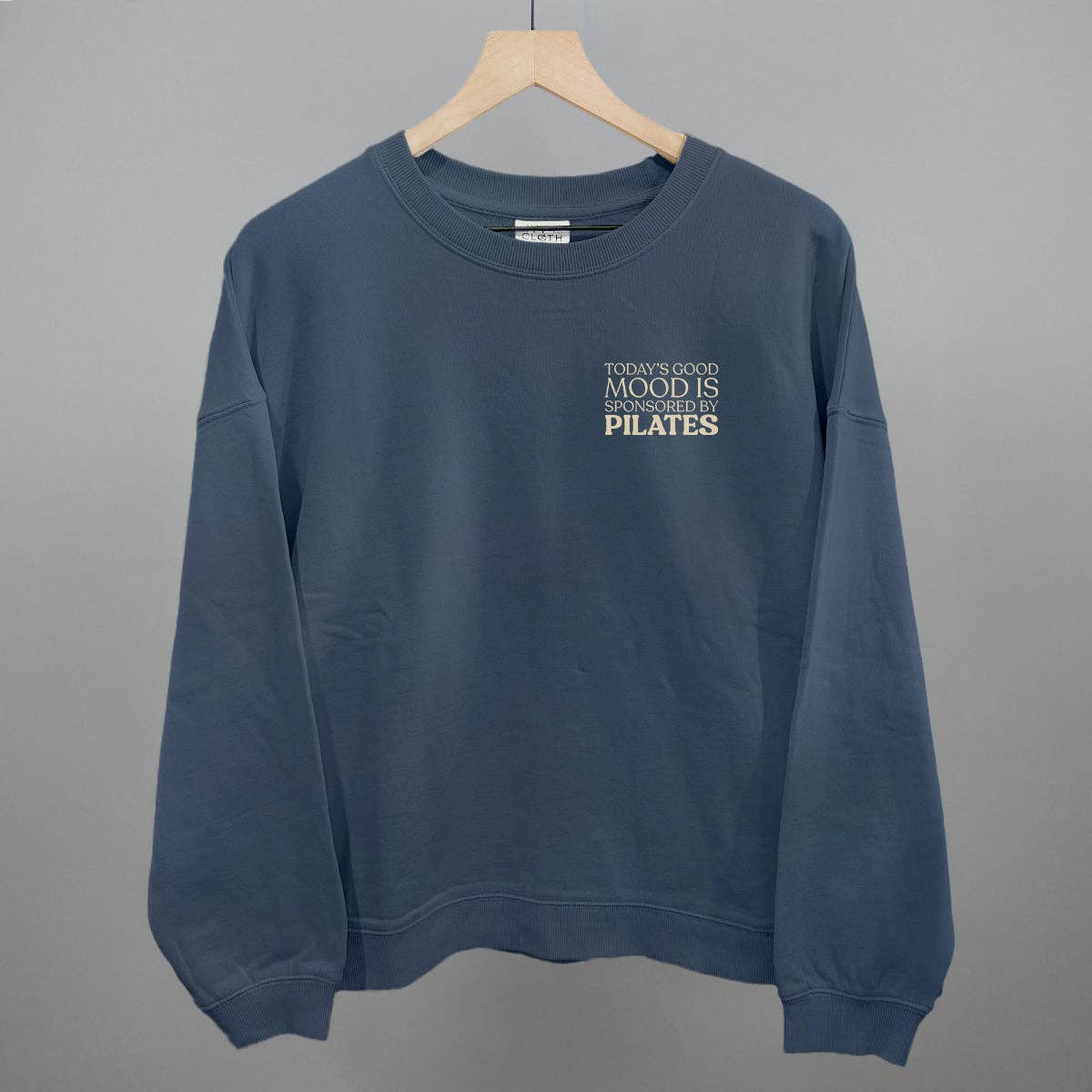 Good Mood Sponsored By Pilates (Left Chest) Unisex T-shirt, Sweatshirt, Hoodie, Long Sleeve Tee - T-Shirt, Sweatshirt, Hoodie