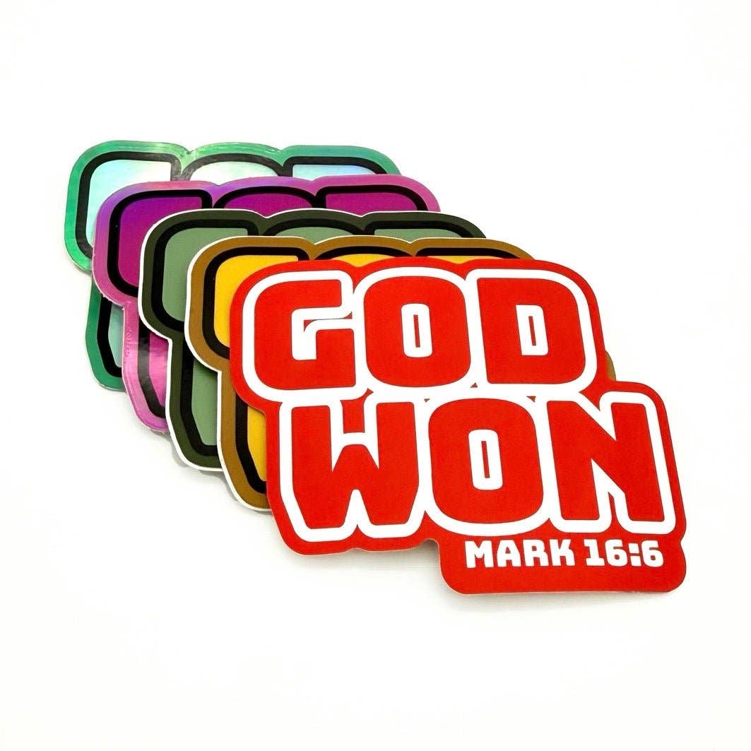 God Won Hydroflask Stickers Unisex T-shirt, Sweatshirt, Hoodie, Long Sleeve Tee - T-Shirt, Sweatshirt, Hoodie