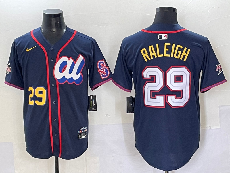 Men's American League Cal Raleigh #29 Navy 2025 All-Star Edition Limited Player Jersey baseball jersey product view 1