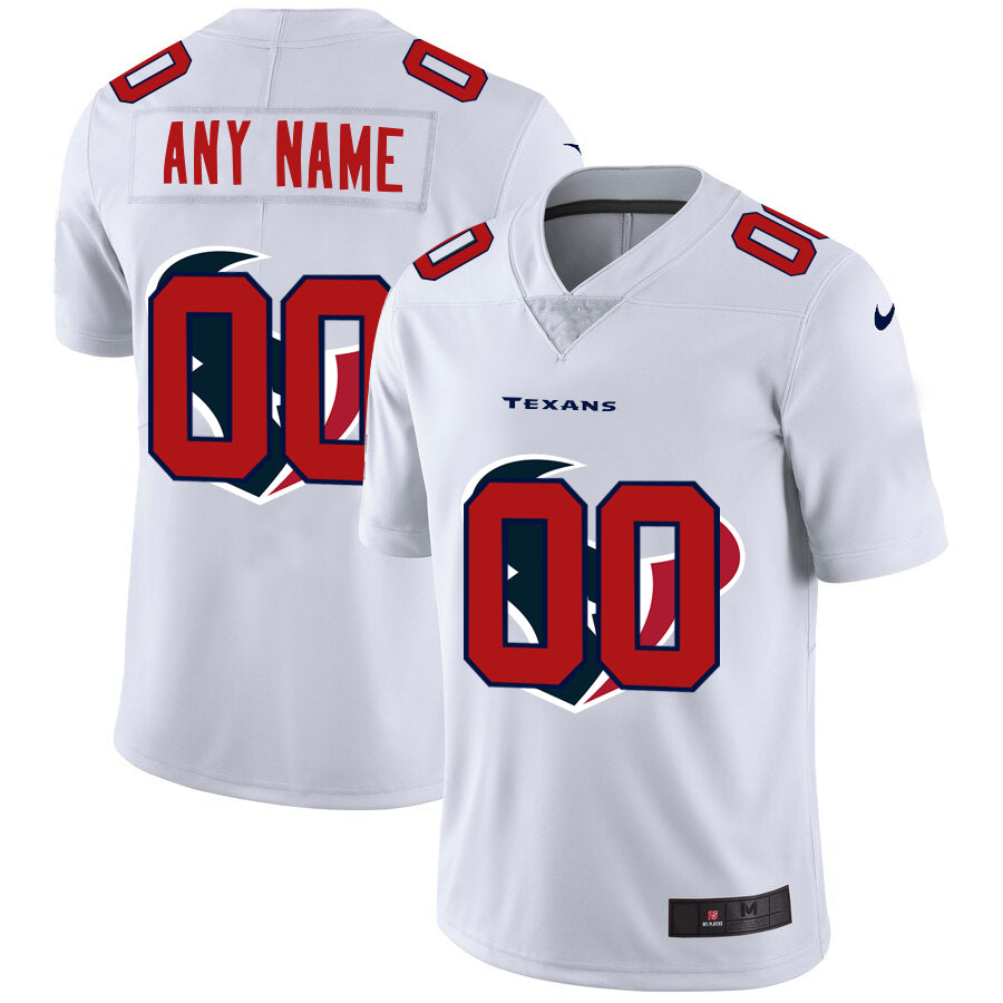 Custom1 Houston Texans White Team Big Logo Vapor Untouchable Limited Jersey1 Stitched American Football Jerseys football jersey product view 1