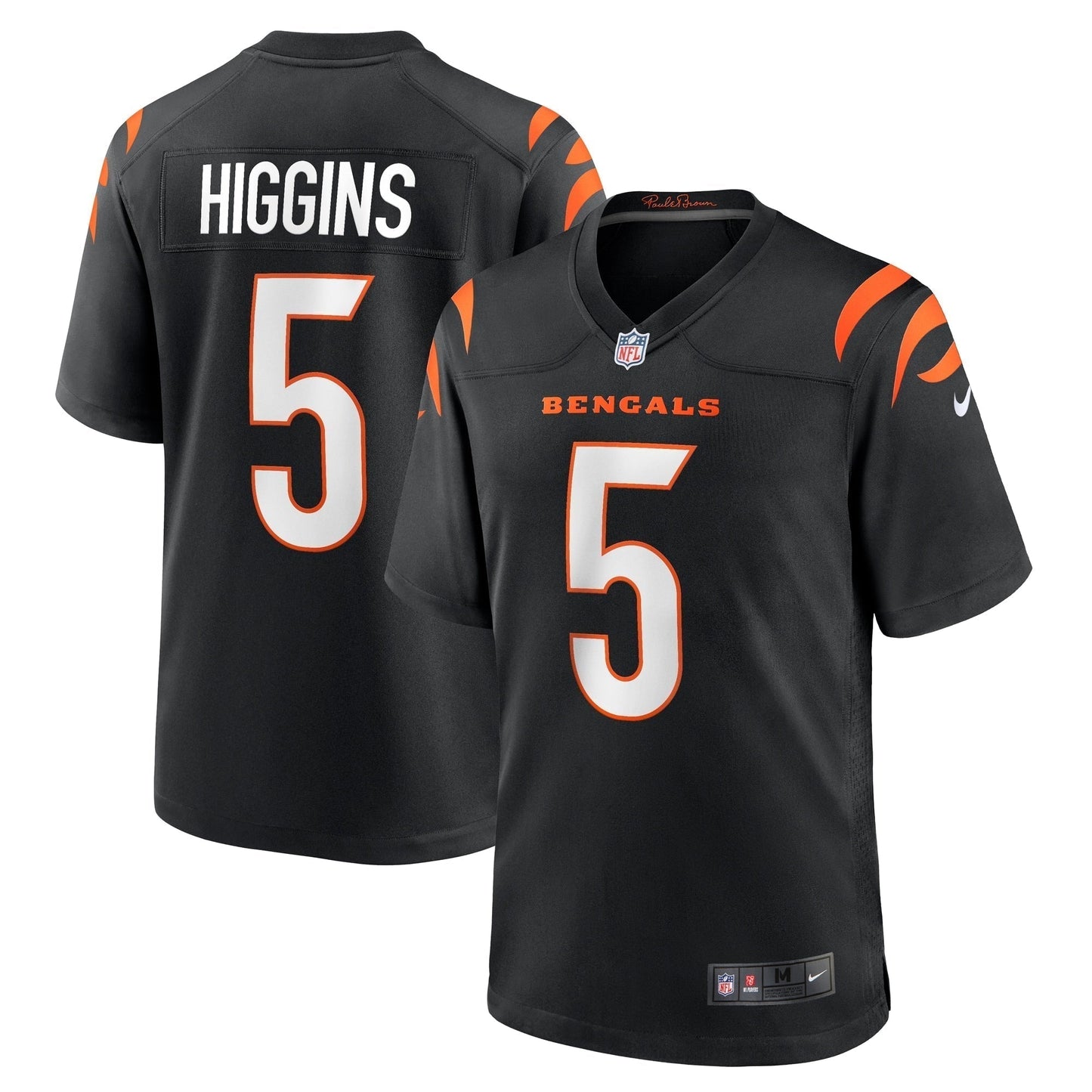 Tee Higgins Cincinnati Bengals Game Jersey - Black football jersey product view 1