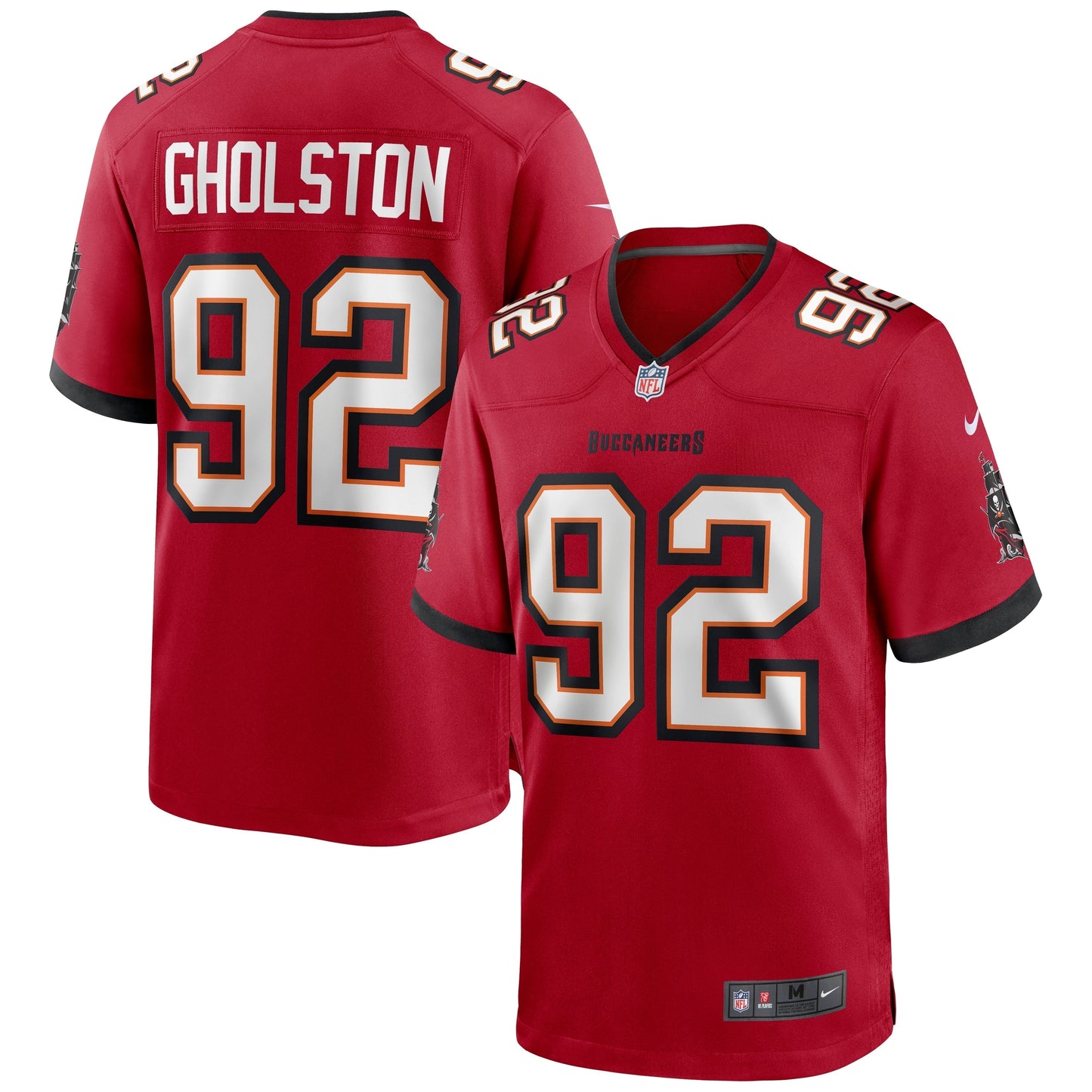William Gholston Tampa Bay Buccaneers Game Jersey - Red football jersey product view 1