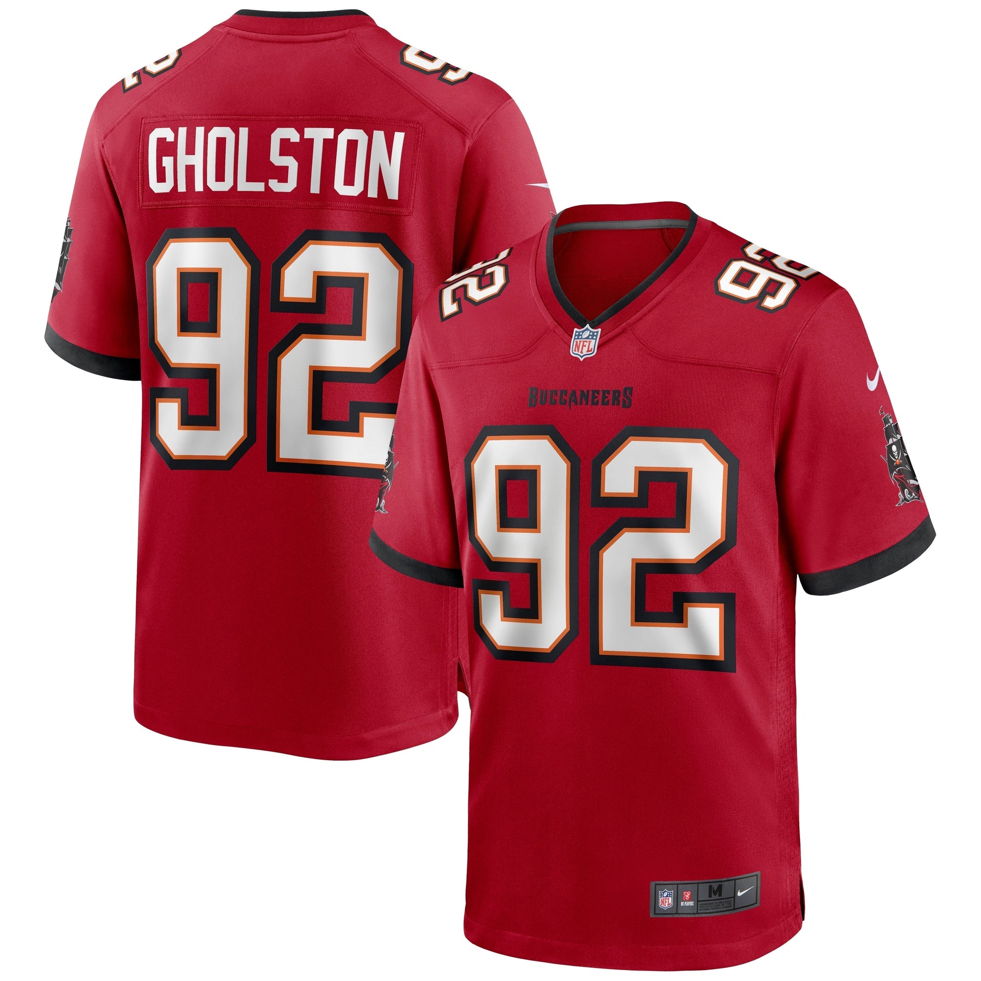 William Gholston Tampa Bay Buccaneers Game Jersey - Red football jersey product view 1