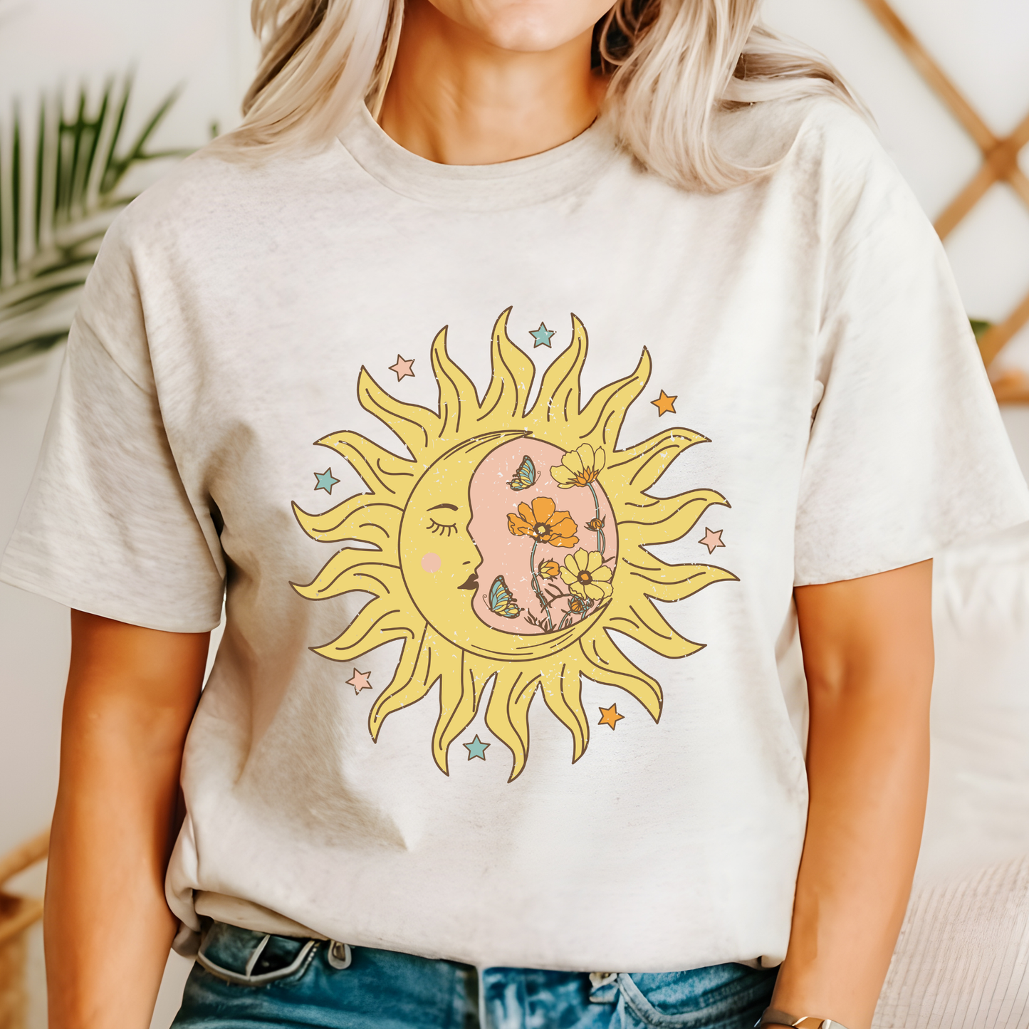 Moon and Sun Graphic Tee Unisex T-shirt, Sweatshirt, Hoodie, Long Sleeve Tee - T-Shirt, Sweatshirt, Hoodie