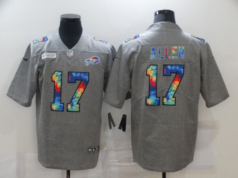 Men's Buffalo Bills Josh Allen #17 Gray Game Player Jersey1 football jersey product view 1