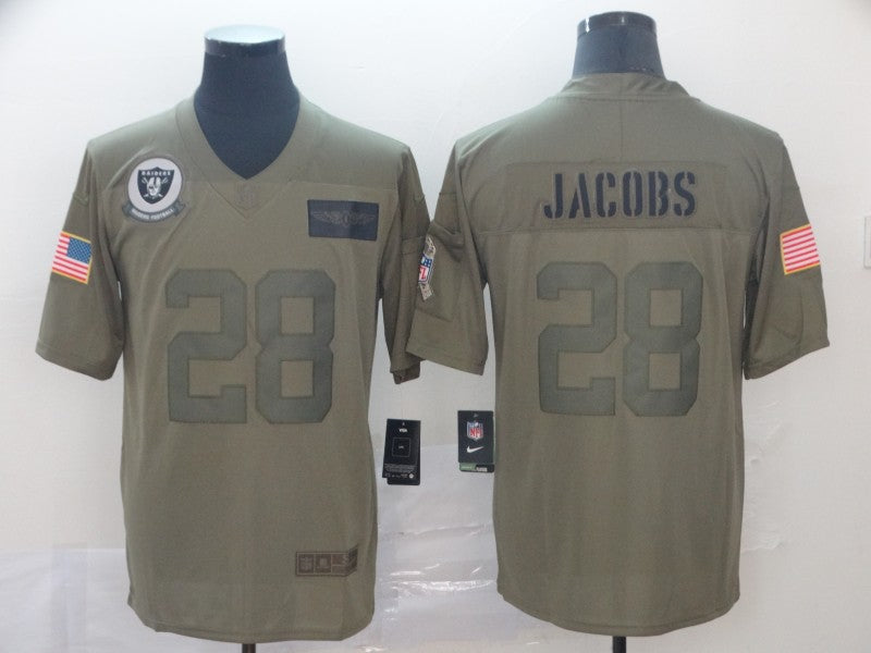 Men's Las Vegas Raiders Josh Jacobs #28 Brown Game Jersey1 football jersey product view 1