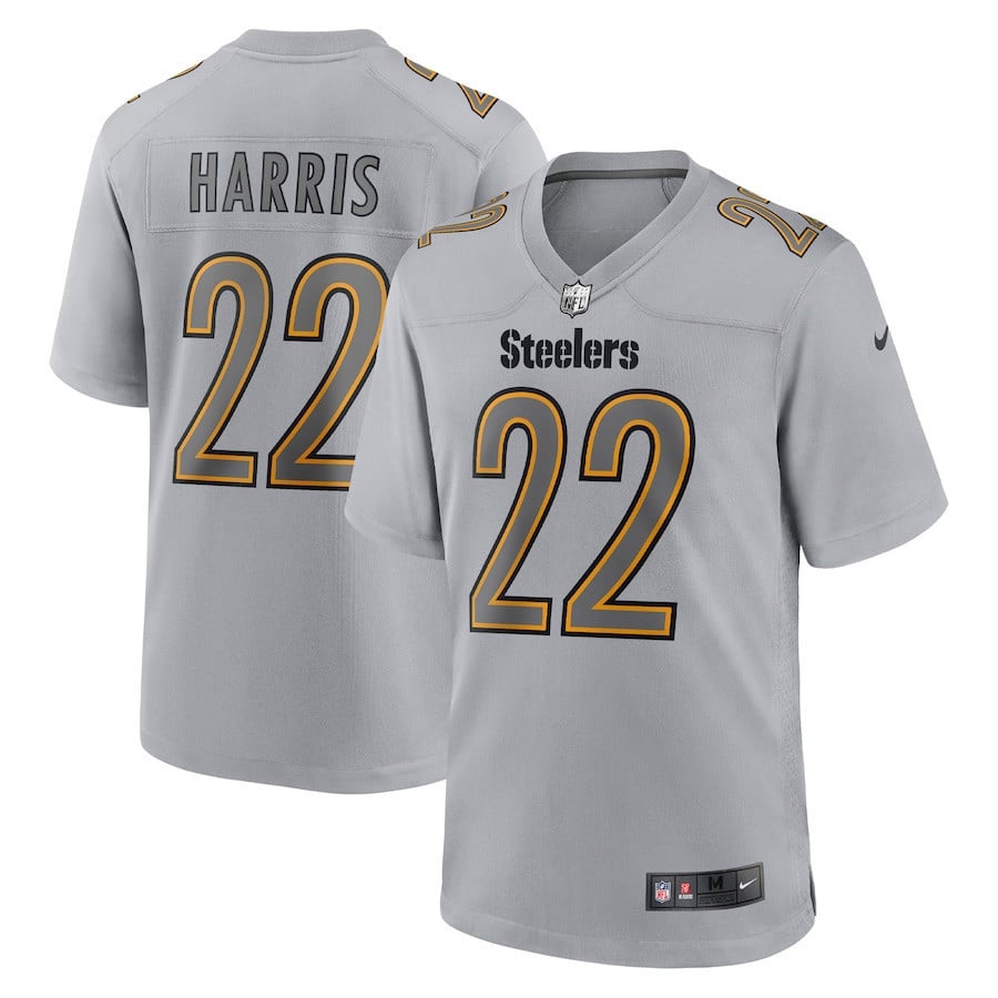 Najee Harris Pittsburgh Steelers Atmosphere Fashion Game Jersey - Gray football jersey product view 1