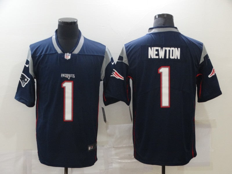 Men's New England Patriots Cam Newton Navy Game Jersey football jersey product view 1