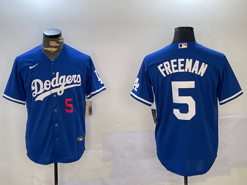 Men's Los Angeles Dodgers Freddie Freeman Royal Alternate Replica Player Jersey baseball jersey product view 1