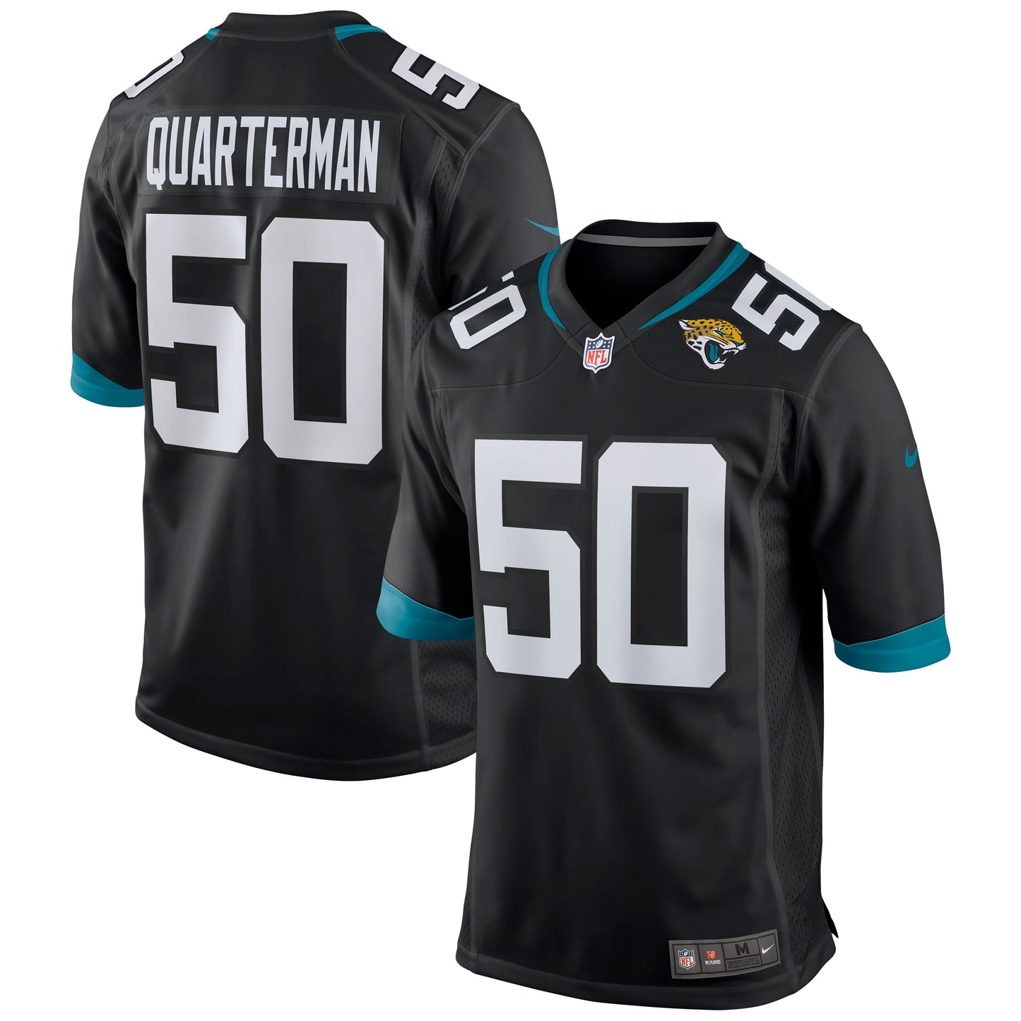 Shaquille Quarterman Jacksonville Jaguars Game Jersey - Black football jersey product view 1