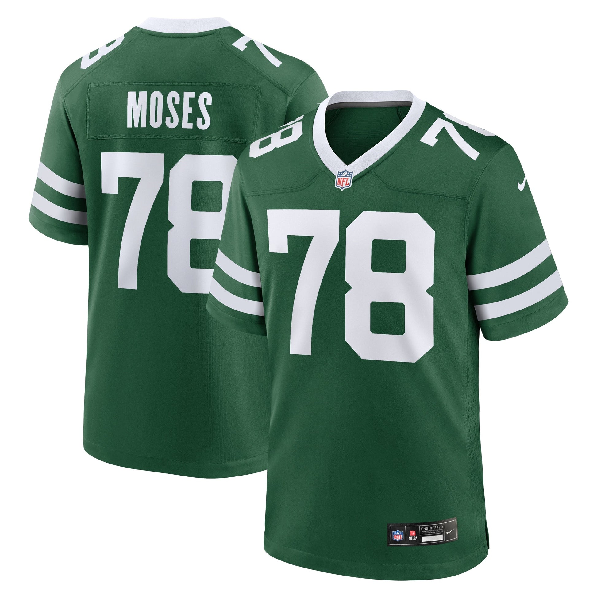Morgan Moses New York Jets Game Jersey - Legacy Green football jersey product view 1