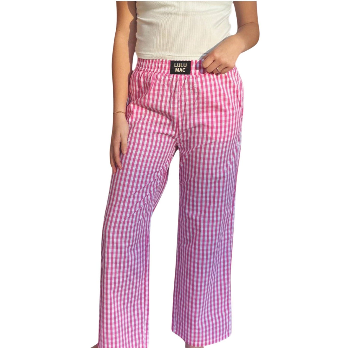 Pagh- Pink Gingham Pant Unisex T-shirt, Sweatshirt, Hoodie, Long Sleeve Tee - T-Shirt, Sweatshirt, Hoodie