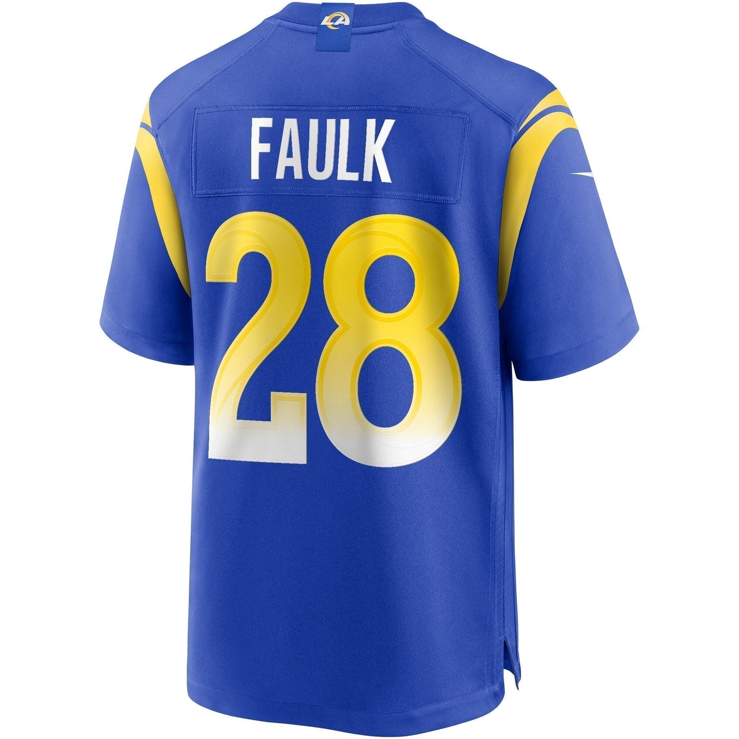 Marshall Faulk Los Angeles Rams Game Retired Jersey - Royal football jersey product view 3