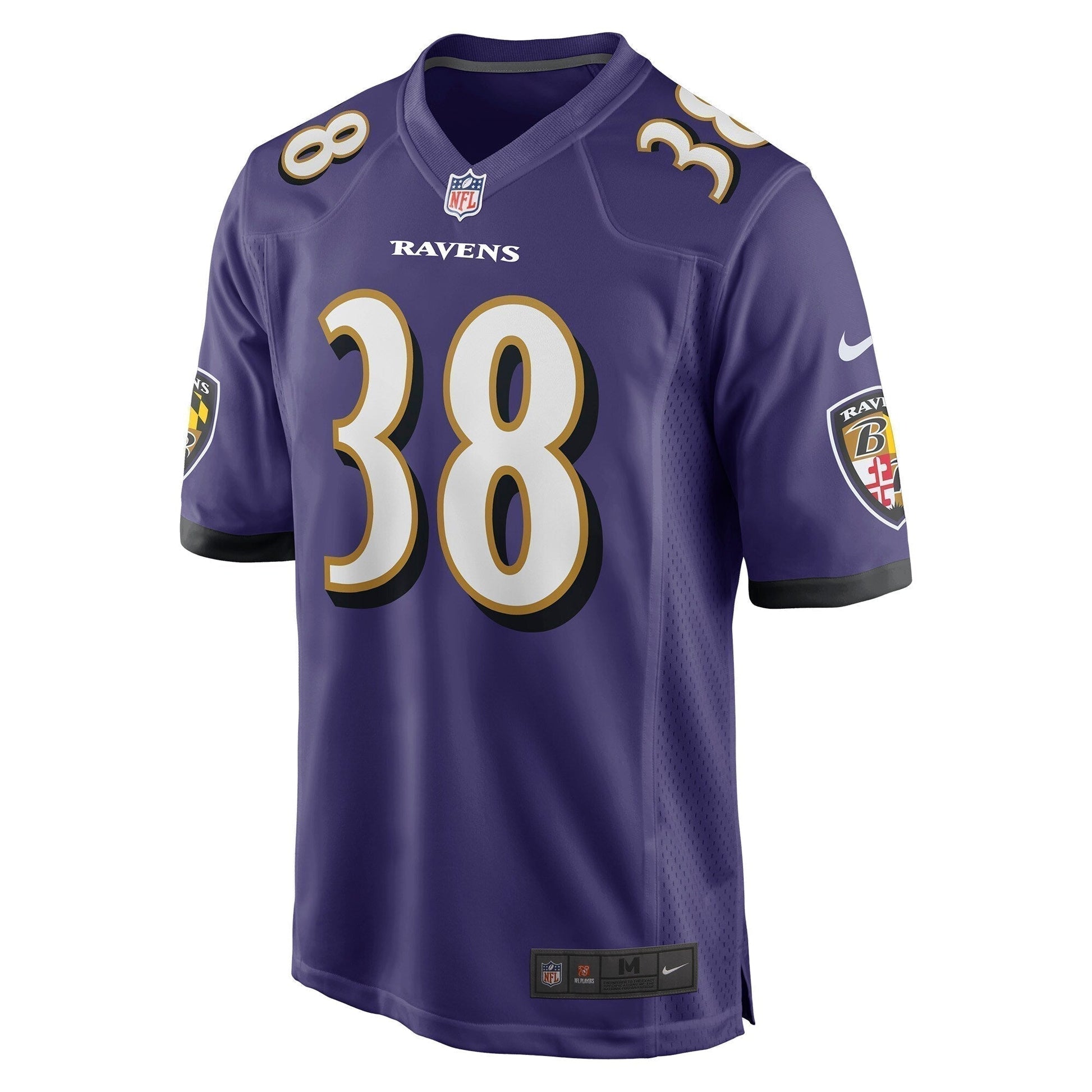 Ben Mason Baltimore Ravens Game Jersey - Purple football jersey product view 2