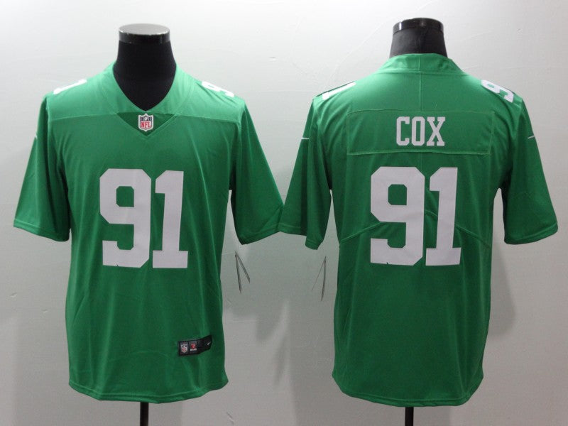 Men's Philadelphia Eagles Fletcher Cox #91 Green Game Jersey1 football jersey product view 1