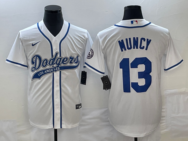 Men's Los Angeles Dodgers Max Muncy White Player Jersey Joint Edition baseball jersey product view 1