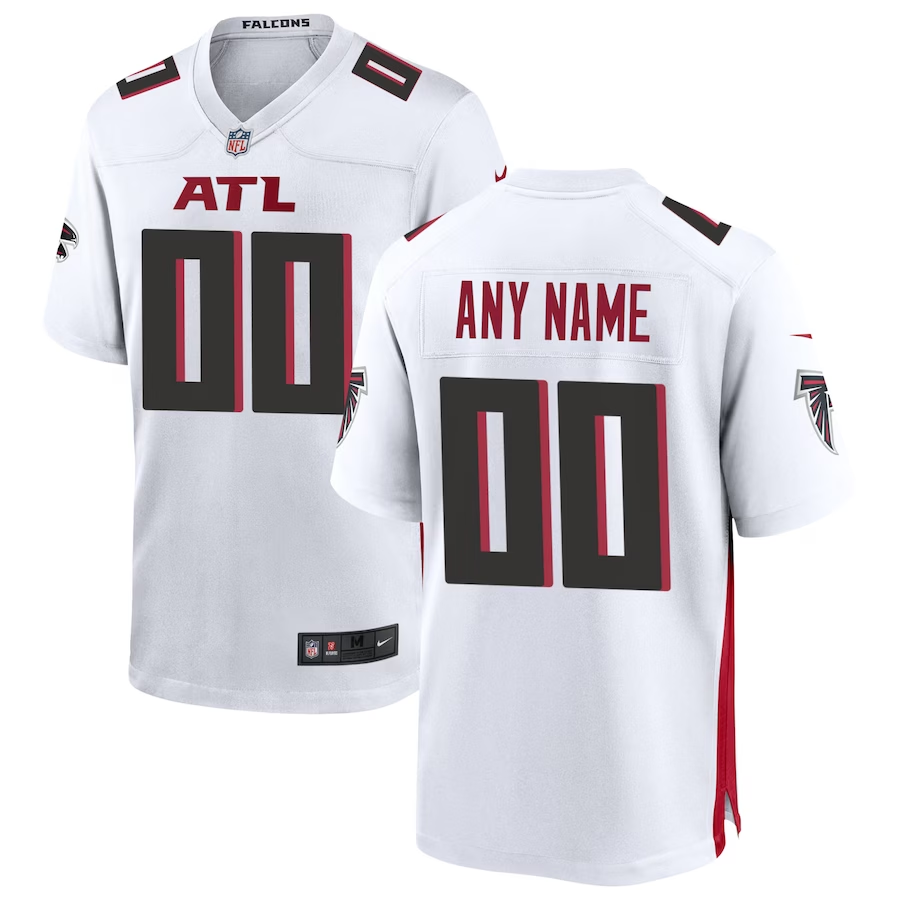 Custom1 Atlanta Falcons White Game Jersey1 football jersey product view 1